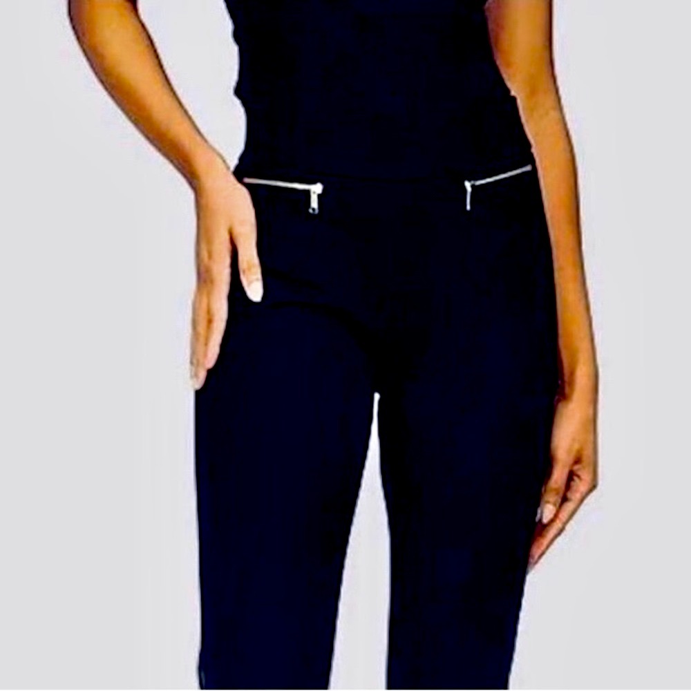 NWT~High-Waisted Zip Pocket Moto-Style Ponte Skinny Pants